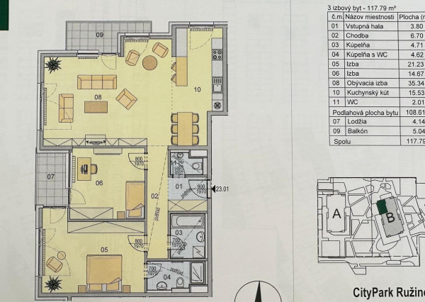 LUXUSNÝ PENTHOUSE S PANORAMATICKÝM VÝHĽADOM (23. p.)